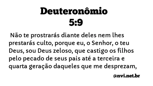 DEUTERONÔMIO 5:9 NVI NOVA VERSÃO INTERNACIONAL