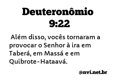 DEUTERONÔMIO 9:22 NVI NOVA VERSÃO INTERNACIONAL