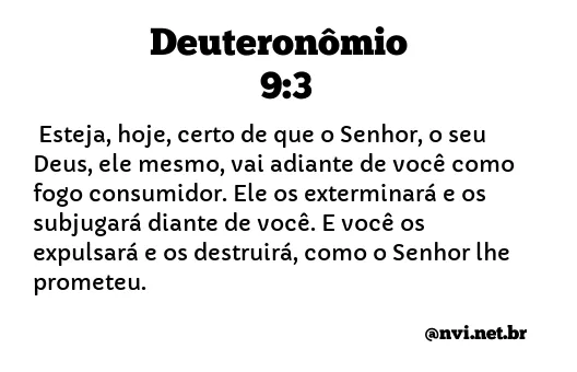 DEUTERONÔMIO 9:3 NVI NOVA VERSÃO INTERNACIONAL