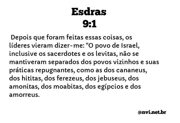 ESDRAS 9:1 NVI NOVA VERSÃO INTERNACIONAL