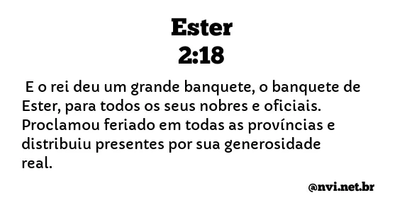 ESTER 2:18 NVI NOVA VERSÃO INTERNACIONAL