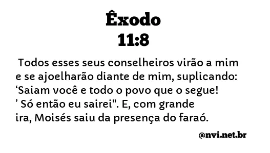 ÊXODO 11:8 NVI NOVA VERSÃO INTERNACIONAL