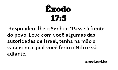 ÊXODO 17:5 NVI NOVA VERSÃO INTERNACIONAL