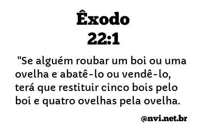 ÊXODO 22:1 NVI NOVA VERSÃO INTERNACIONAL