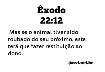 ÊXODO 22:12 NVI NOVA VERSÃO INTERNACIONAL