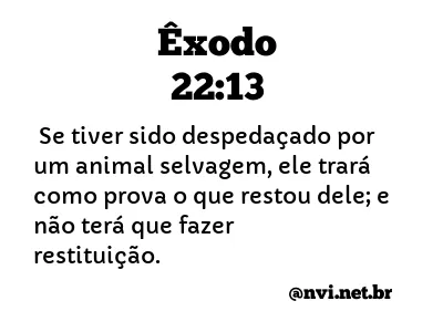 ÊXODO 22:13 NVI NOVA VERSÃO INTERNACIONAL