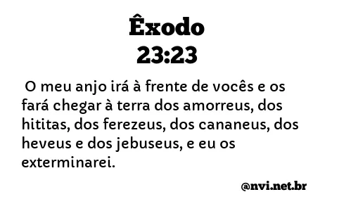 ÊXODO 23:23 NVI NOVA VERSÃO INTERNACIONAL