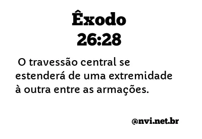 ÊXODO 26:28 NVI NOVA VERSÃO INTERNACIONAL