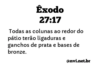 ÊXODO 27:17 NVI NOVA VERSÃO INTERNACIONAL