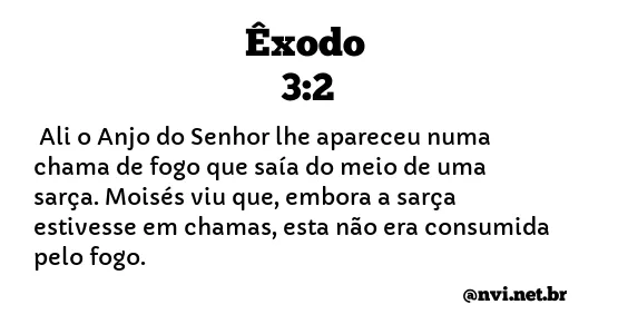 ÊXODO 3:2 NVI NOVA VERSÃO INTERNACIONAL