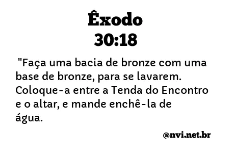 ÊXODO 30:18 NVI NOVA VERSÃO INTERNACIONAL