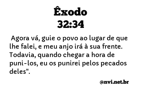 ÊXODO 32:34 NVI NOVA VERSÃO INTERNACIONAL