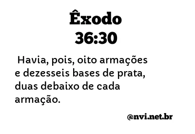 ÊXODO 36:30 NVI NOVA VERSÃO INTERNACIONAL