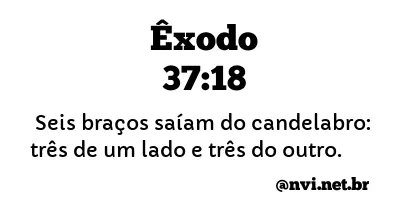 ÊXODO 37:18 NVI NOVA VERSÃO INTERNACIONAL