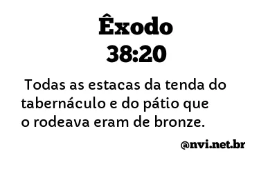 ÊXODO 38:20 NVI NOVA VERSÃO INTERNACIONAL