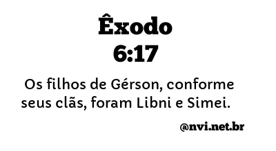 ÊXODO 6:17 NVI NOVA VERSÃO INTERNACIONAL