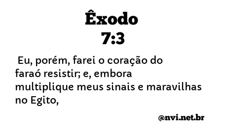 ÊXODO 7:3 NVI NOVA VERSÃO INTERNACIONAL