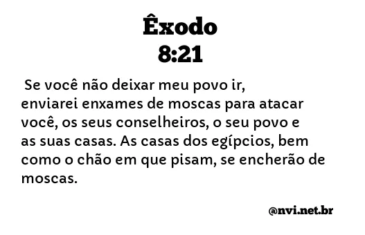 ÊXODO 8:21 NVI NOVA VERSÃO INTERNACIONAL