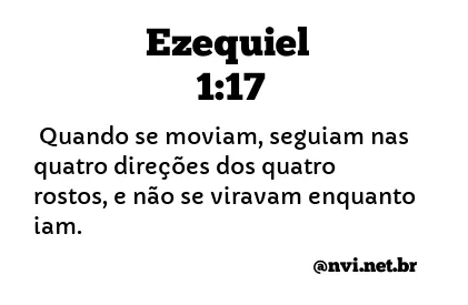 EZEQUIEL 1:17 NVI NOVA VERSÃO INTERNACIONAL