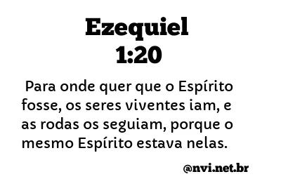 EZEQUIEL 1:20 NVI NOVA VERSÃO INTERNACIONAL