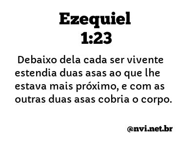 EZEQUIEL 1:23 NVI NOVA VERSÃO INTERNACIONAL