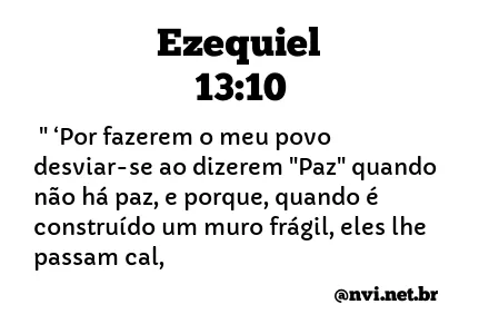 EZEQUIEL 13:10 NVI NOVA VERSÃO INTERNACIONAL