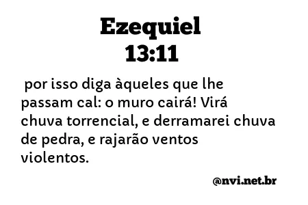 EZEQUIEL 13:11 NVI NOVA VERSÃO INTERNACIONAL