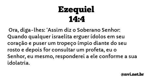 EZEQUIEL 14:4 NVI NOVA VERSÃO INTERNACIONAL