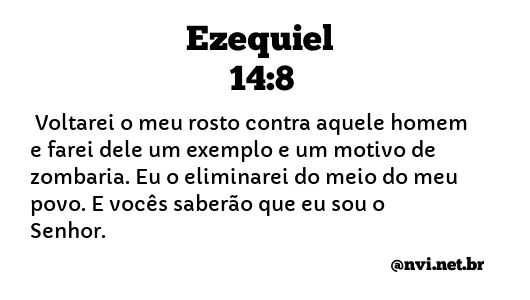 EZEQUIEL 14:8 NVI NOVA VERSÃO INTERNACIONAL