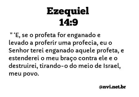 EZEQUIEL 14:9 NVI NOVA VERSÃO INTERNACIONAL