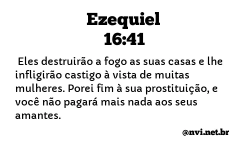 EZEQUIEL 16:41 NVI NOVA VERSÃO INTERNACIONAL