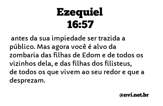 EZEQUIEL 16:57 NVI NOVA VERSÃO INTERNACIONAL