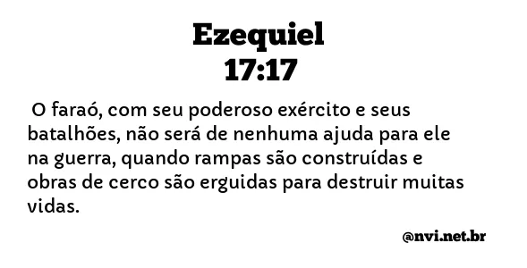 EZEQUIEL 17:17 NVI NOVA VERSÃO INTERNACIONAL