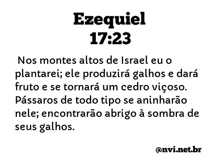 EZEQUIEL 17:23 NVI NOVA VERSÃO INTERNACIONAL