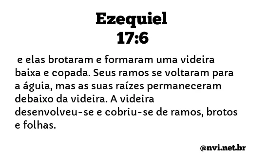 EZEQUIEL 17:6 NVI NOVA VERSÃO INTERNACIONAL