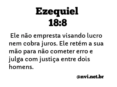 EZEQUIEL 18:8 NVI NOVA VERSÃO INTERNACIONAL