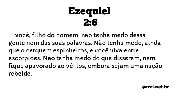 EZEQUIEL 2:6 NVI NOVA VERSÃO INTERNACIONAL