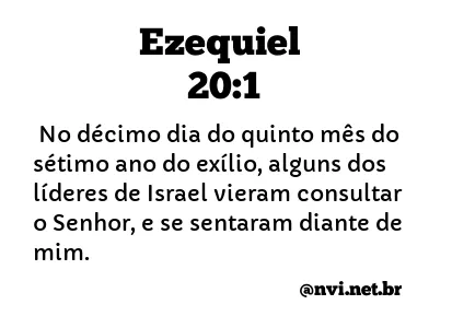 EZEQUIEL 20:1 NVI NOVA VERSÃO INTERNACIONAL