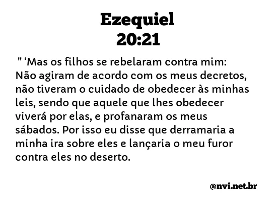 EZEQUIEL 20:21 NVI NOVA VERSÃO INTERNACIONAL