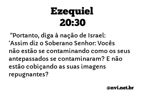 EZEQUIEL 20:30 NVI NOVA VERSÃO INTERNACIONAL