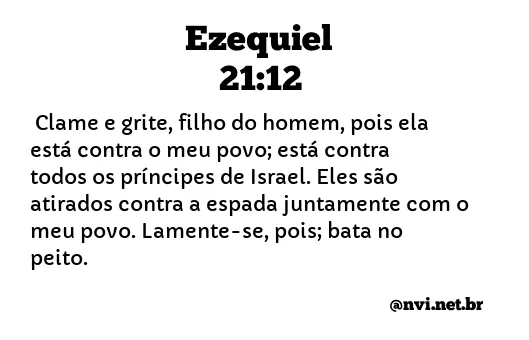 EZEQUIEL 21:12 NVI NOVA VERSÃO INTERNACIONAL