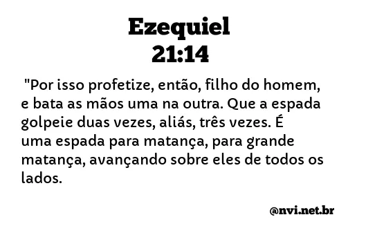 EZEQUIEL 21:14 NVI NOVA VERSÃO INTERNACIONAL