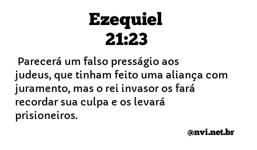 EZEQUIEL 21:23 NVI NOVA VERSÃO INTERNACIONAL