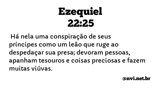 EZEQUIEL 22:25 NVI NOVA VERSÃO INTERNACIONAL