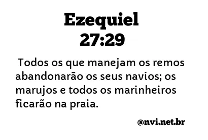 EZEQUIEL 27:29 NVI NOVA VERSÃO INTERNACIONAL