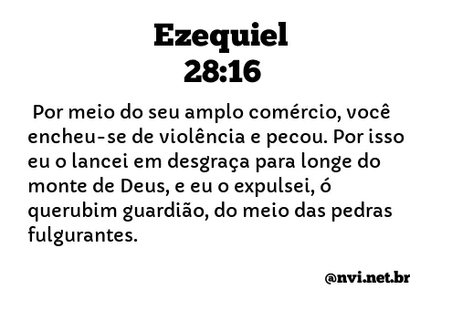 EZEQUIEL 28:16 NVI NOVA VERSÃO INTERNACIONAL