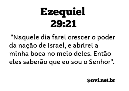 EZEQUIEL 29:21 NVI NOVA VERSÃO INTERNACIONAL