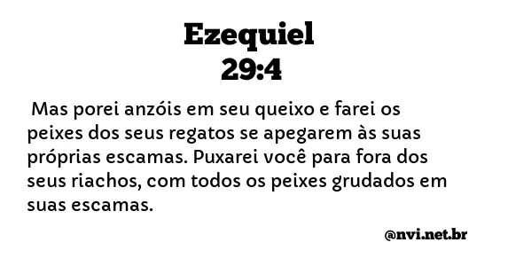 EZEQUIEL 29:4 NVI NOVA VERSÃO INTERNACIONAL