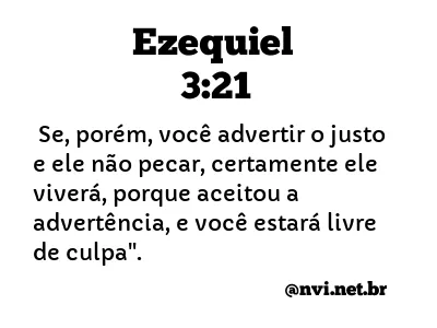 EZEQUIEL 3:21 NVI NOVA VERSÃO INTERNACIONAL