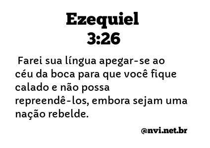 EZEQUIEL 3:26 NVI NOVA VERSÃO INTERNACIONAL